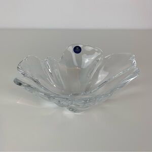 Royal Copenhagen Crystal Bowl Trinket Dish Denmark Vtg Organic Free Flow MCM